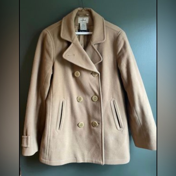 Camel Lambswool Peacoat - Picture 2 of 4